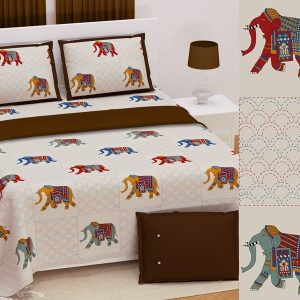 Pure cotton printed King size Bedsheet 108 *108