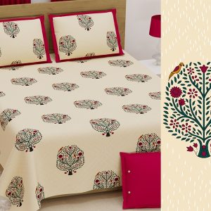 Pure cotton printed King size Bedsheet 108 *108