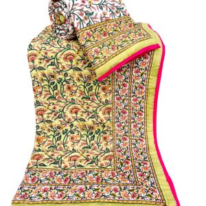 Pure Mulmul Cotton Reversible Hand Block Comforter/Rajai