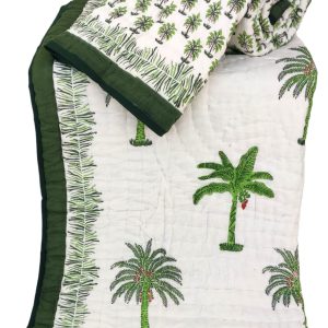 Pure Mulmul Cotton Reversible Hand Block Comforter/Rajai